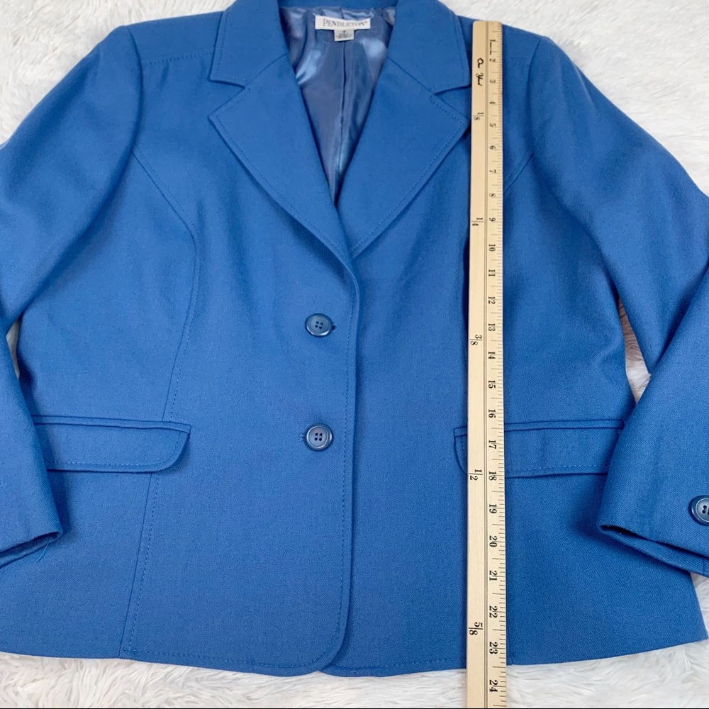 Pendleton Two Button Wool Blazer Jacket Long Slee… - image 5